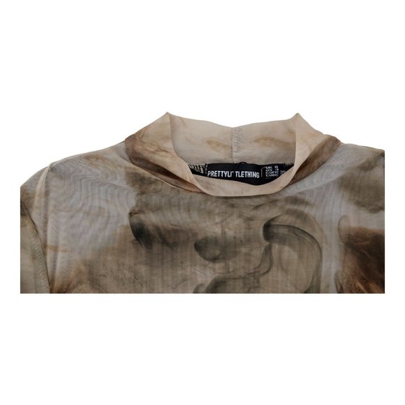 Pretty Little Thing Long Sleeve‎ Dress Shape Brown Size 4 - Picture 4 of 4